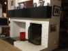 limestone fireplace mantle
